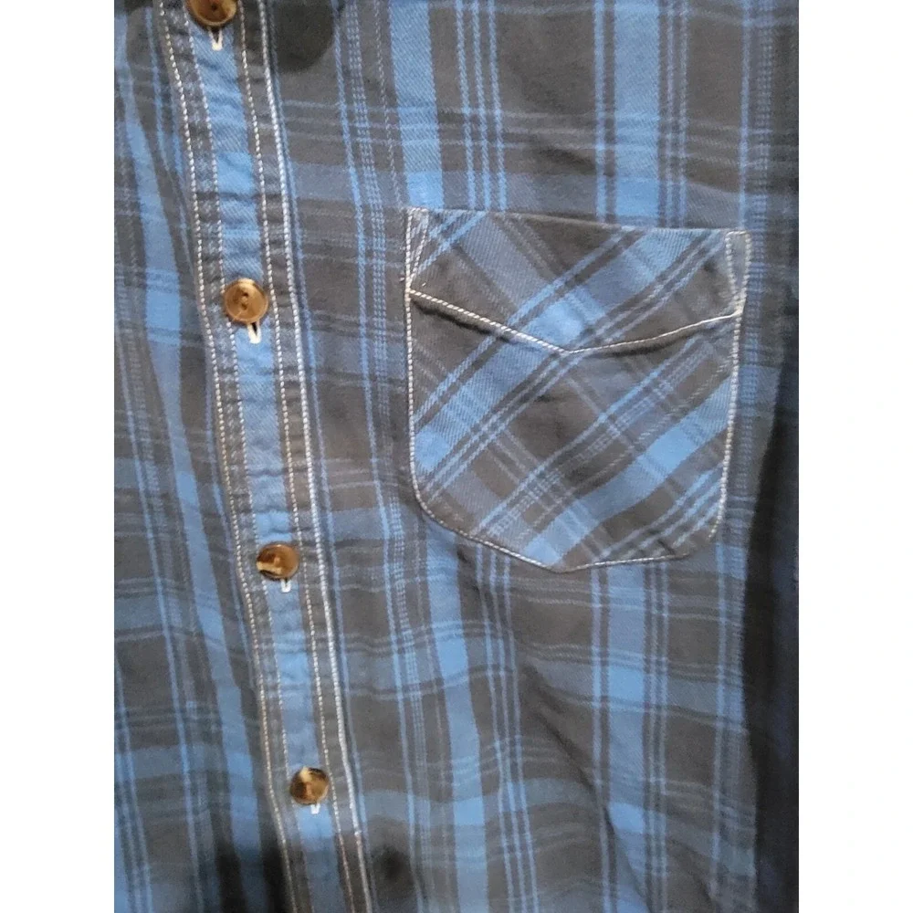 The North Face Shirt Mens S Blue Flannel Classic Long‎ Sleeve Casual Vintage